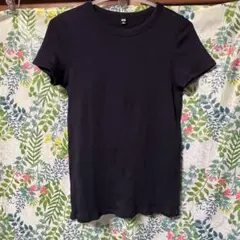【未使用品】ユニクロ/リブ半袖Tシャツ