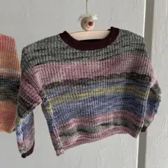 semon apartment MIXED BORDER KNIT セモン