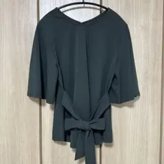 CECIL McBEE グリーンリボンブラウス