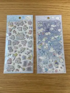 クーリア　シマエナガ　めちゃキラシール　2点セット　ぷっくりシール