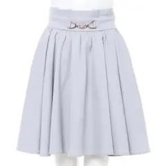 INGNI ビット付フレアスカート ミニスカート 水色 サックス ライトブルー