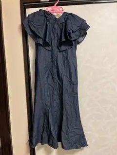 デニムシャツワンピース 長袖