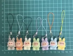 【新品未使用】【送料込】ラブブキーホルダー×24 Labubu-第2世代キーホルダー,ビニールぬいぐるみペンダント