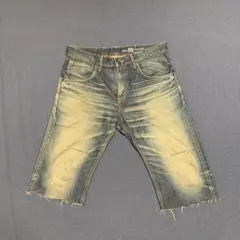 EDWIN デニムショートパンツ ダメージ加工