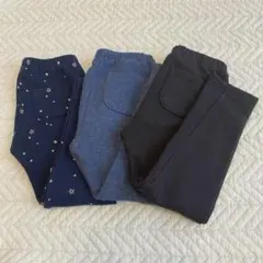 ユニクロ 裏起毛レギンス 110cm 3枚セット