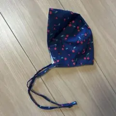 ベビー用 ボンネット さくらんぼ柄