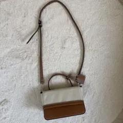 ZARA ベージュとブラウンのハンドバッグのサムネイル