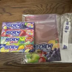모리나가 제과 하이츄 4종 세트 파우치 & 스트랩 포함