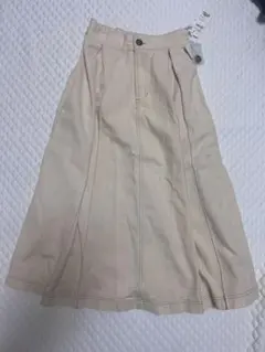 新品！オフホワイト デニムロングスカート