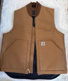 Carhartt リラックスフィット ベスト M ブラウン - メルカリ