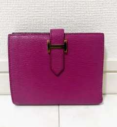 HERMES エルメス ベアン コンパクト 財布 ミニウォレット パープル系のサムネイル