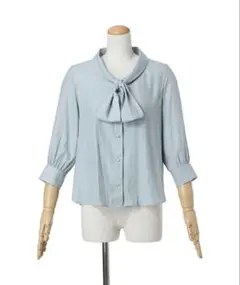 公式完売 an another angelus　ショールカラーボウタイブラウスのサムネイル