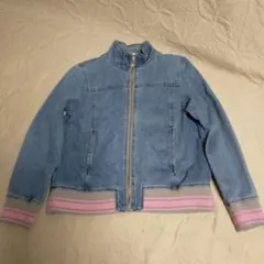 デニムブルー ジップアップジャケットLL