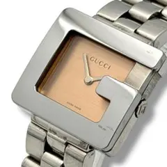 稼働 GUCCI 腕時計 8600J スクエア シルバー文字盤 GG柄 クォーツ