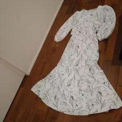 美品　花柄　ワッフル地　セットアップ　ワンピース　フリーサイズ