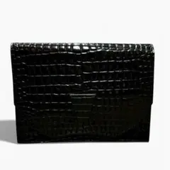 タグ付き　YSL イヴサンローラン クロコ型押し クラッチバッグ