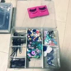 つけま、ピン、ゴム、パーツ セット