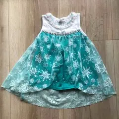 雪の結晶プリント ワンピース アナと雪の女王エルサ風♡100サイズくらい
