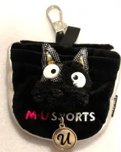 3F【レトロ可愛い】M・U SPORTS ラウンドポーチ ミニバッグ ゴルフ小物 