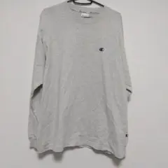 Champion グレー 長袖 Tシャツ M