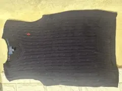 【美品】ポロラルフローレン ケーブルニット ベスト ネイビー