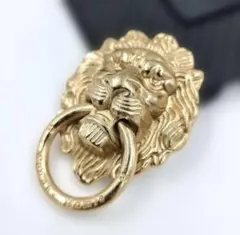 ★大人気！★【ゴールド】ライオンスマホリング バンカーリング ドアノック型