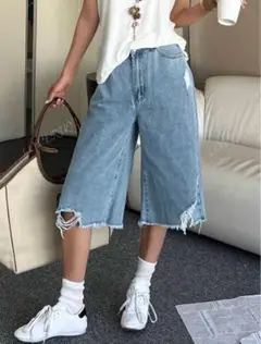 デニム　バミューダパンツ　Y2K、00s