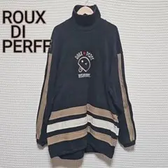 ROUX DI PERFF ハイネック トレーナー ベーマーク ブラック