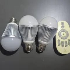 リモコン付き中古LED電球3個セット