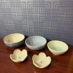 深川製磁 笹青磁 有田焼 花型小鉢 5客 - メルカリ