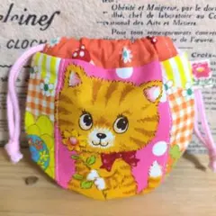 ハンドメイド まるいミニ巾着 (ハニーチューン イエロー 花柄) - メルカリ