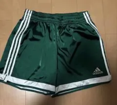 00s adidas ショートパンツ　ショーツ　パフォーマンスロゴ 緑　大きめS