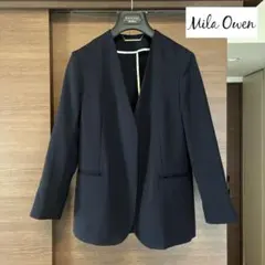 ぴー様専用☆Mila Owen ネイビー ノーカラージャケット『0』☆