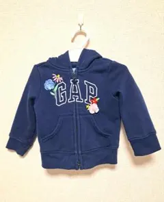 GAP 花刺繍 フード付きパーカー 12-18M