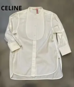美品✨セリーヌ CELINE フィービー期 ボウタイブラウス コットン 白 38 美品✨セリーヌ CELINE フィービー期 ボウタイブラウス コットン 白 38