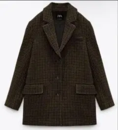 ZARA ハウンドトゥースジャケット 千鳥柄