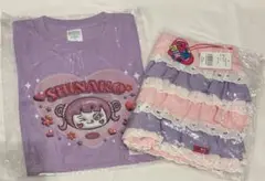 しなこちゃんが書いたTシャツ120cm＆原宿MIND ショートパンツ　ピンク