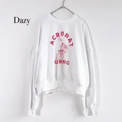 SHEIN Dazy ロゴスウェット 【L】 白 ゆったりシルエット サーフィン