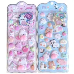 もちもちシール　2枚セット　新品　韓国　人気　おしり　シール　ぷくぷく　ぷっくり