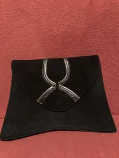 お値下げ　レトロ　スエードのクラッチバック