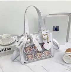 痛バッグ 小さめ 白 推し活 トートバッグ ショルダーバッグ 痛バ 見せバッグ