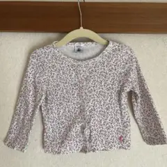 プチバトー　カーディガン　小花柄