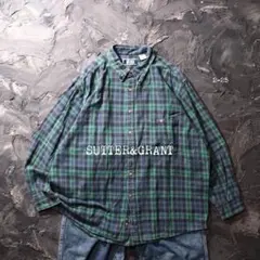 SUTTER&GRUNT ネルシャツ チェック　コットン　フェード