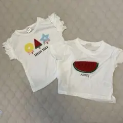 ※最終値下済[2枚セット]ベビー夏Tシャツ 80 保育園着