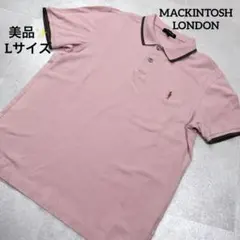 美品✨MACKINTOSH LONDONソルジャーロゴ 半袖ポロシャツ Lピンクのサムネイル