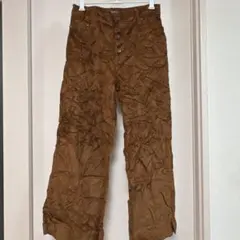 TIME AND TRUE コーデュロイ ワイドパンツ ハイライズ　ブラウン　M