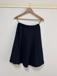 Honeys スカート ネイビー Lサイズ 膝丈 フレア ウエストゴムのサムネイル