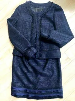 22オクトーブル ツイードスーツ ネイビー 卒業式 入学式