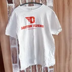 ギルダン Tシャツ クルーネック 半袖 カレッジ M 白 綿 スポーツ 普段着