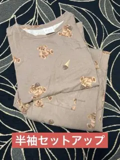 【美品】ジェラートピケ 半袖ルームウェアセット